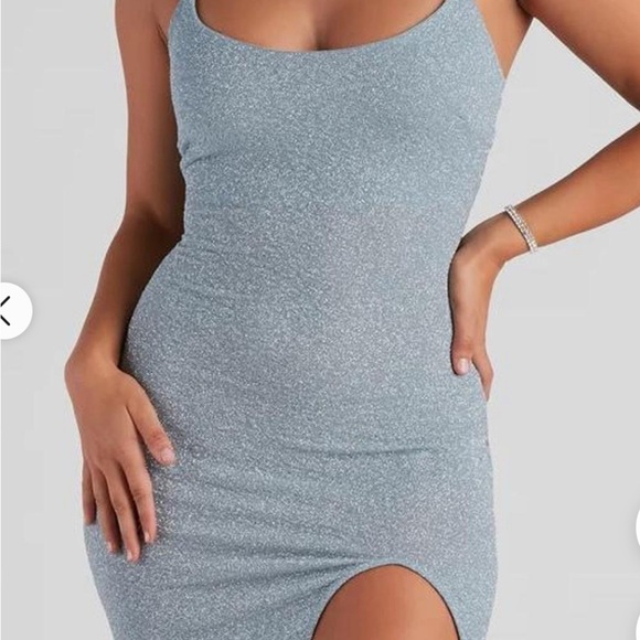 NWT windsor Seafoam blue sparkly dress! Holiday! - Picture 1 of 7